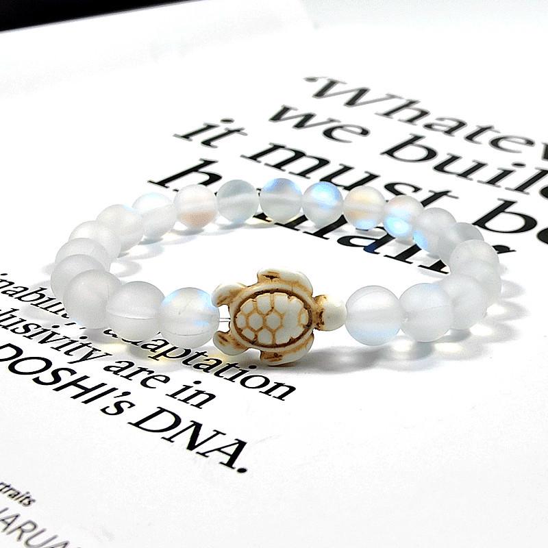 Unisex Sea Turtle Moonstone Malachite Bracelet - European/American Style
