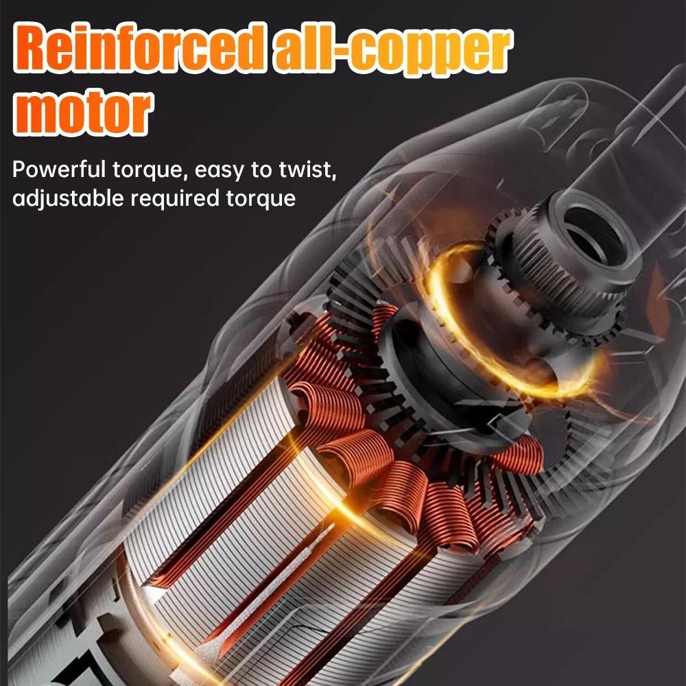 15Pcs Handheld Electric Screw Driver with 13Pcs Bit Hand Drill Power Tool  Home