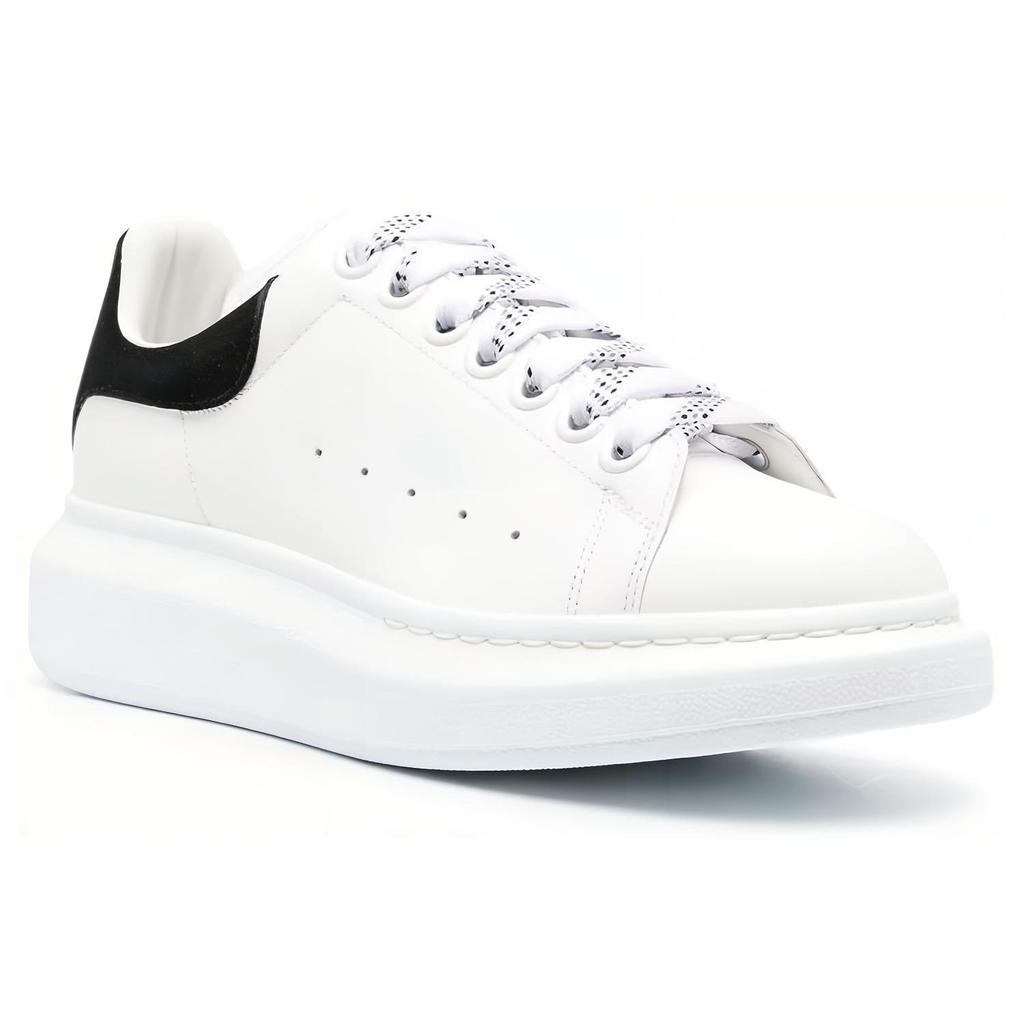 Alexander Mcqueen Oversized Leather Low Top Skateboard Shoes Women's White Black 553770WHGP79061( )