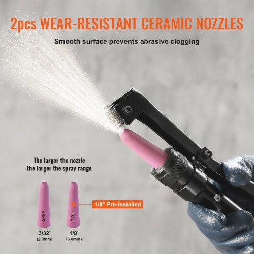 VEVOR 37,9 L Hochleistungs-Sandstrahlgerät 60-110 PSI mit 2 Düsen & 7,5 ft/228,6 cm Schlauch