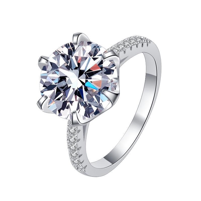 European-American Zircon Open Ring: Elegant, High-End Fashion Jewelry for Women