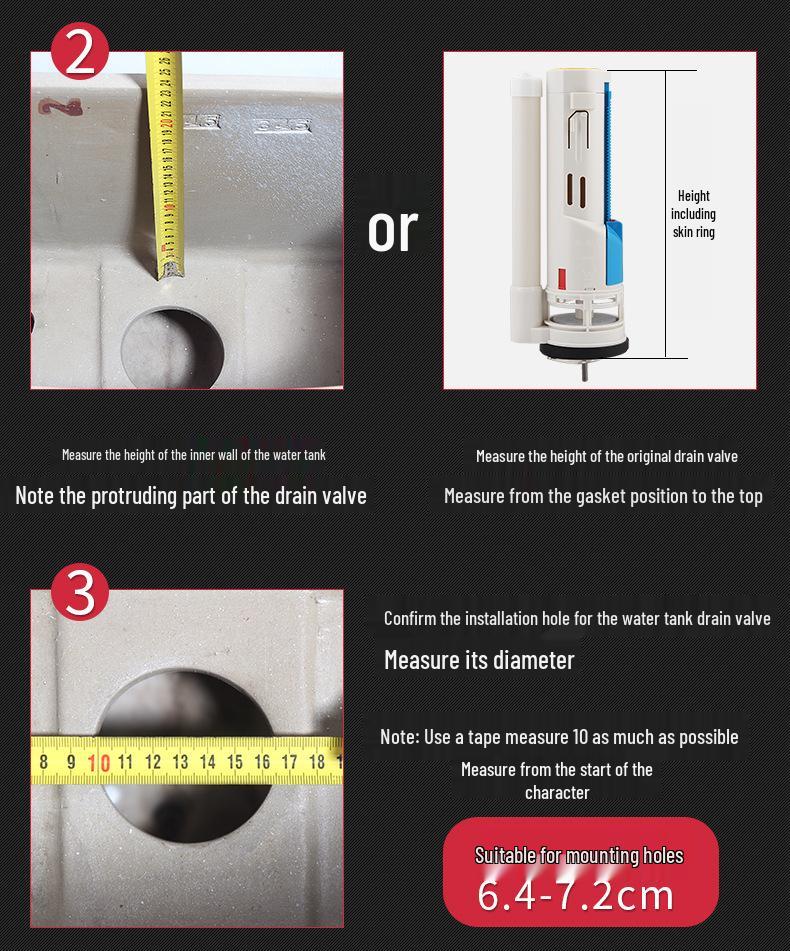 WDI Water-Saving Flush Valve Kit for Squat Toilets