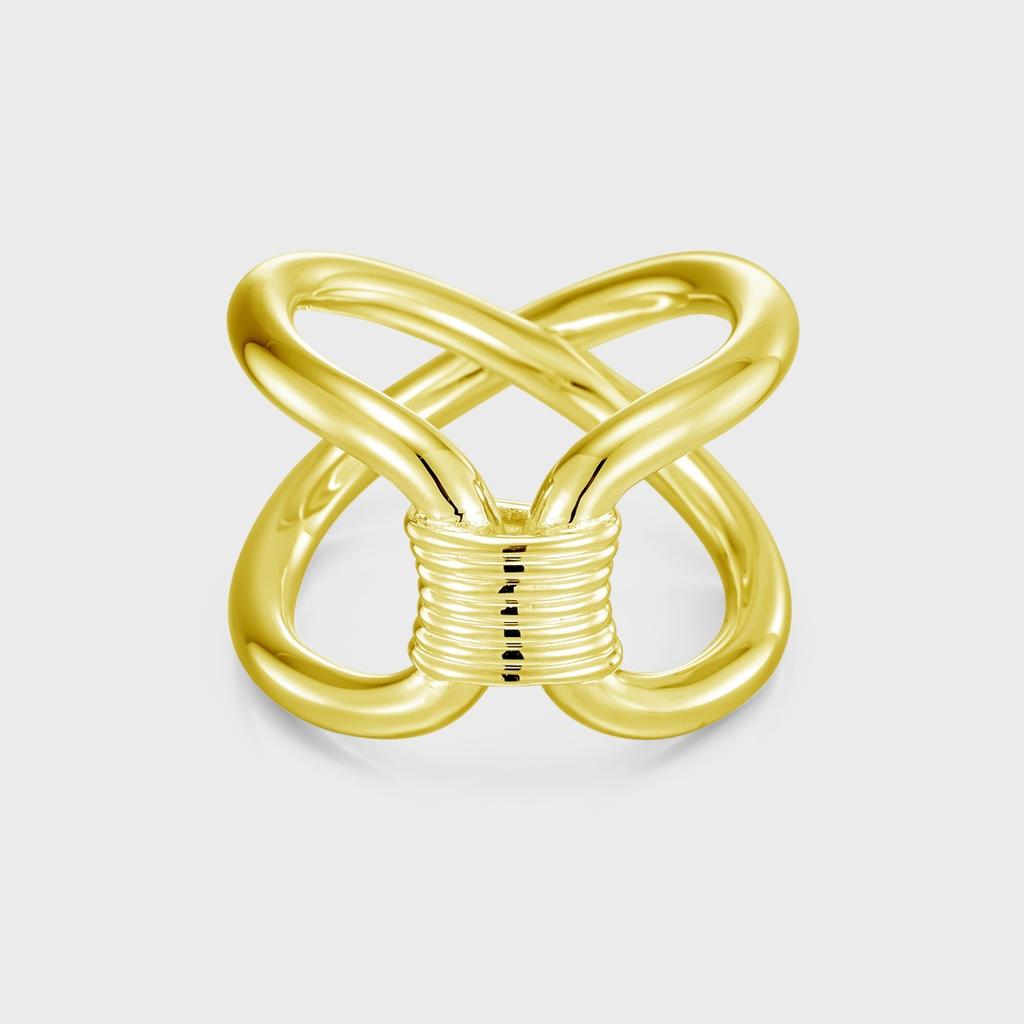 Niche Design Blogger Double-Layer Knotted Ring Simple And Fashionable Personality Unique Trend Light Luxury Ring