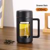 Qifan Double-Layer Insulated Glass Tea Cup with Handle - High Temperature Resistant and Anti-Fall for Office Use