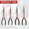1/4Pcs Needle Nose Pliers Set 11 Inch Carbon Steel Long Nose Pliers Set with Nonslip Handle for Narrow Space Mechanic Car Repair