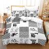 3D Yak Bedding Set King Queen Down Duvet Cover Pillowcase 2/3pcs Animal Bed Cover Soft Quick Drying Home Textile Men Gift