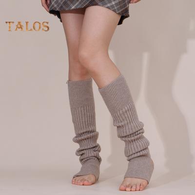 1 Paar Winter-Beinstulpen, warme Rippenstrickstreifen, dehnbare Passform, Strick-Wadensocken mit Fersenloch, 80er-Jahre-Accessoires für Party, Sport, Yoga, Tanz