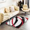 Red Area Rug for Bedroom Line Abstract Living Room Rugs Soft Non-Slip Modern Geometric Decor Carpet Indoor Floor Mat for Home