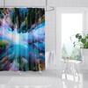 Colorful Galaxy Space Print Shower Curtain Psychedelic Sea Of Clouds Bath Curtain Decoration Waterproof Fabric Bathtub Screen