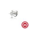 14K Gold Plated Solid 925 Sterling Silver Post Flat Back Stud Earrings for Women Cartilage Helix Piercing Cubic Zirconia Earring