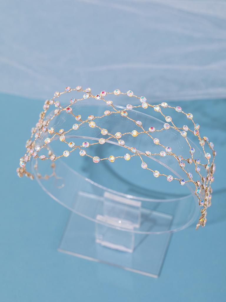 Simulated Pearls Headband Hair Chain for Bridal Wedding Headdress Tiara Jewelry Women Hair Accessories Wedding Noiva Hairbands