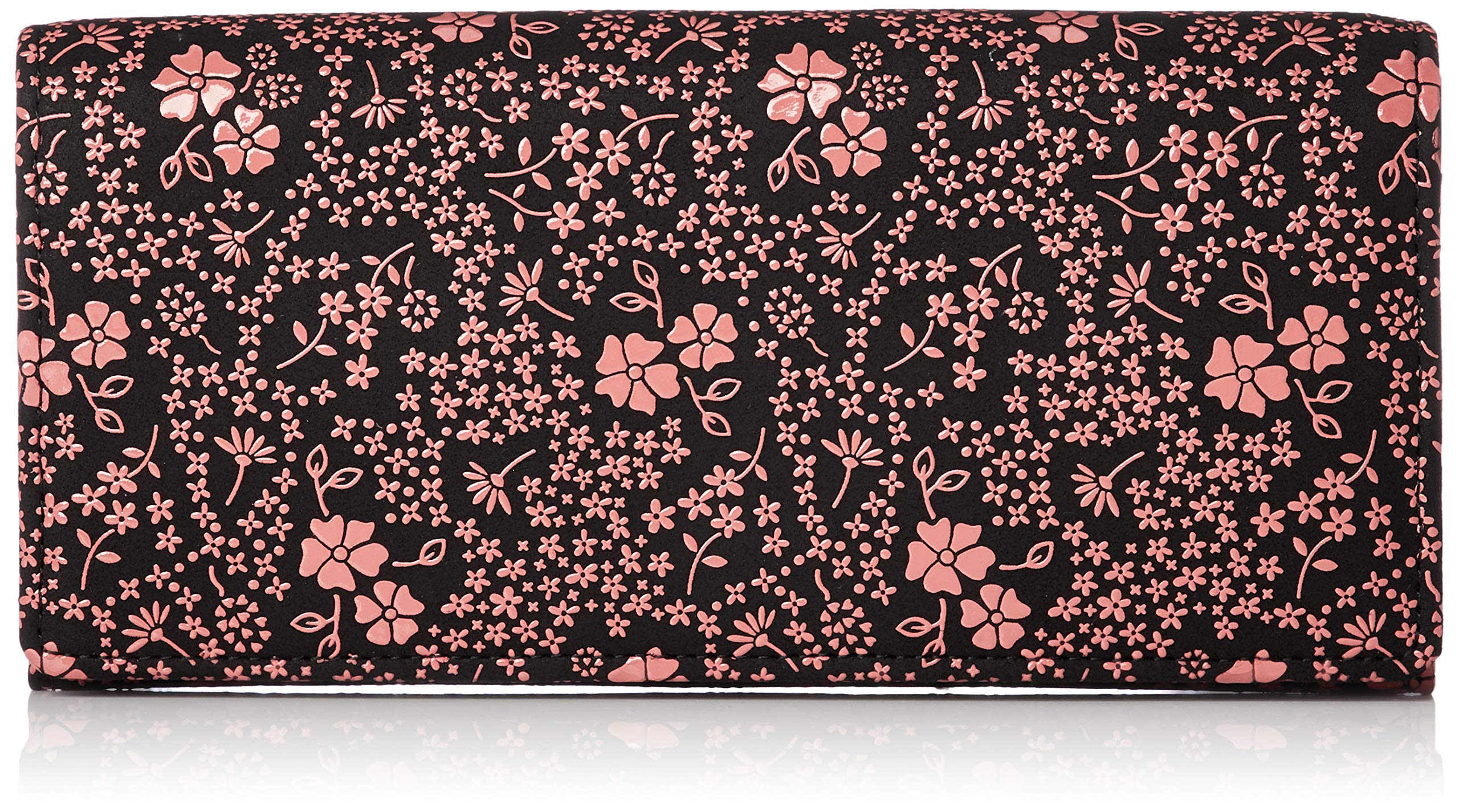 

Indenya Long Wallet, Black Deerskin with Pink Lacquer and American Blue Pattern, 2308-51-166
