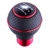 Arenbel Shift Lever Car Speed Steering Wheel Leather 5 Speed Suitable for Many Cars Red