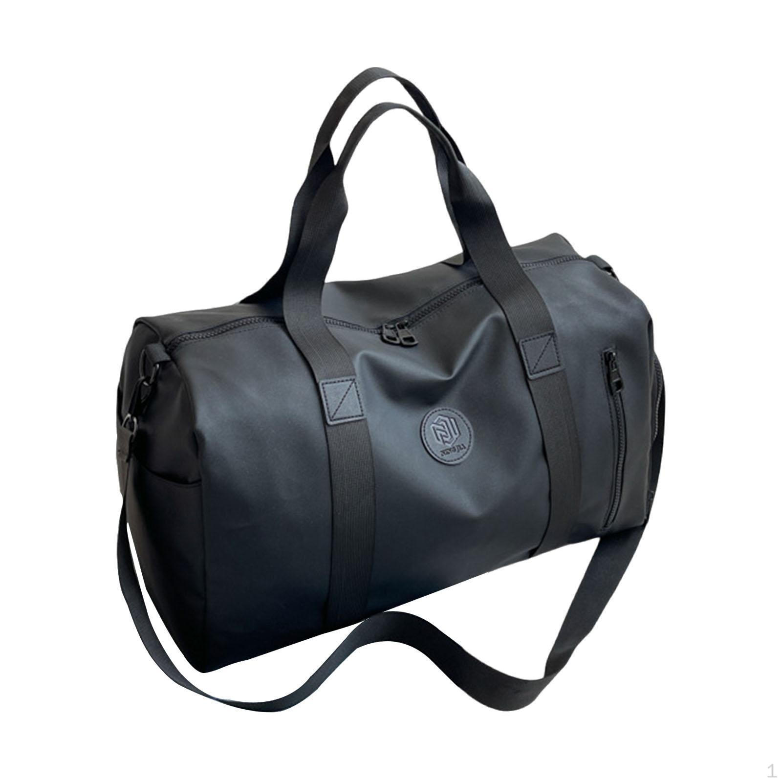 Duffel Bag Travel Pouch Water Resistant Weekender Overnight with Comfortable Handle чёрный
