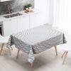 Abstract Ripple Tablecloth Home Decor Stain Resistant Waterproof Table Decoration Rectangular Kitchen Fireplace Tops