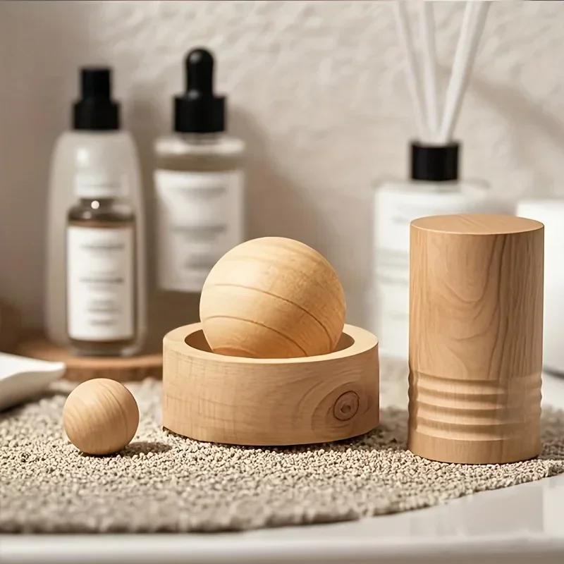 Mini Cute Natural Wood Fragrance Diffuser Car Home Essential Oil Diffuser for Bedroom Living Room Bathroom Office Oil Amagi