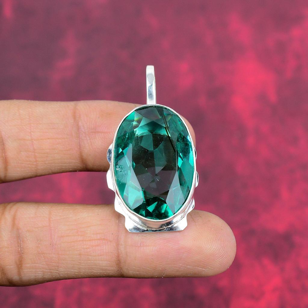 Aqua Apatite Pendant, 925 Solid Sterling Silver Pendant Handmade Gemstone Jewelry, Gifts For Wife Brand New Pendant