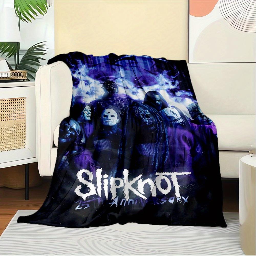 1ks Slipknot, Heavy Metal, Hudební kapela Flanelová deka Lehká měkká pro všechna roční období, Ideální na pohovku, do kanceláře, na postel, na cesty, na kempování Přehoz67
