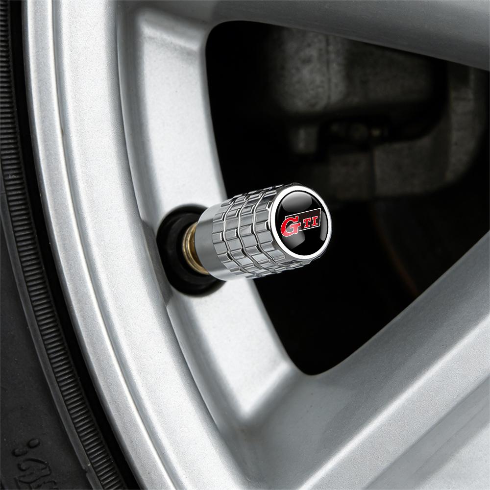 New Gear Styling Car Valve Cap Dustproof Tire Valve Stem Caps for Volkswagen R Line Golf Caddy Passat GTI L2 Lavida Scirocco Tiguan