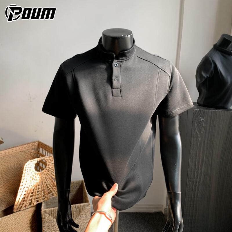 POUM Men s Business Casual Short Sleeve Polo Shirt XL
