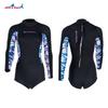 Womens 2mm Neoprene Wetsuit Set Long Sleeve Short Pants Snorkeling Diving Swimming Warmth Protection