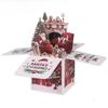 3D Christmas Greeting Card Folding Santa Claus Pop Up Invitation Card  Year Cards Navidad Blessing Gift Best Wishes Card