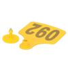100PCS Cow Cattle Ear Tag Signs with Numbers Farm Animal Identification Card SuppliesYellow
