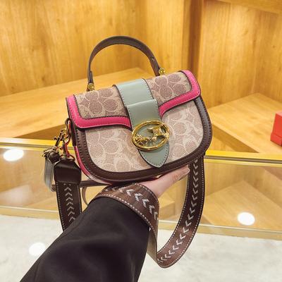 Bolso de Mujer de Diseño Pequeño Nuevo Retro Bandolera Mensajero Bolso de Mano Mini Pequeño Bolso con Solapa Bolso Saddle de Banda Ancha