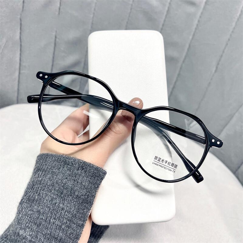 New Unisex Round Frame Glasses For Men Women  Anti-Blue Light Luxury Brand Green Leopard Optical Computer Reading Glasses