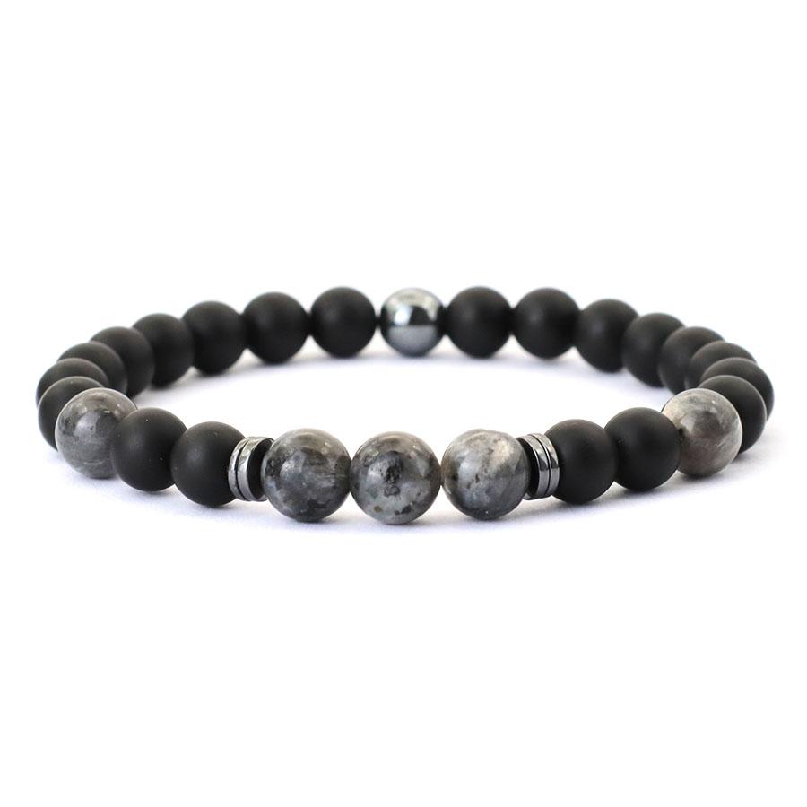 Frosted Black Onyx 8mm Tiger Eye Stone Beaded Bracelet Men Couple Natural Strings Casual Accessories Holiday Gifts