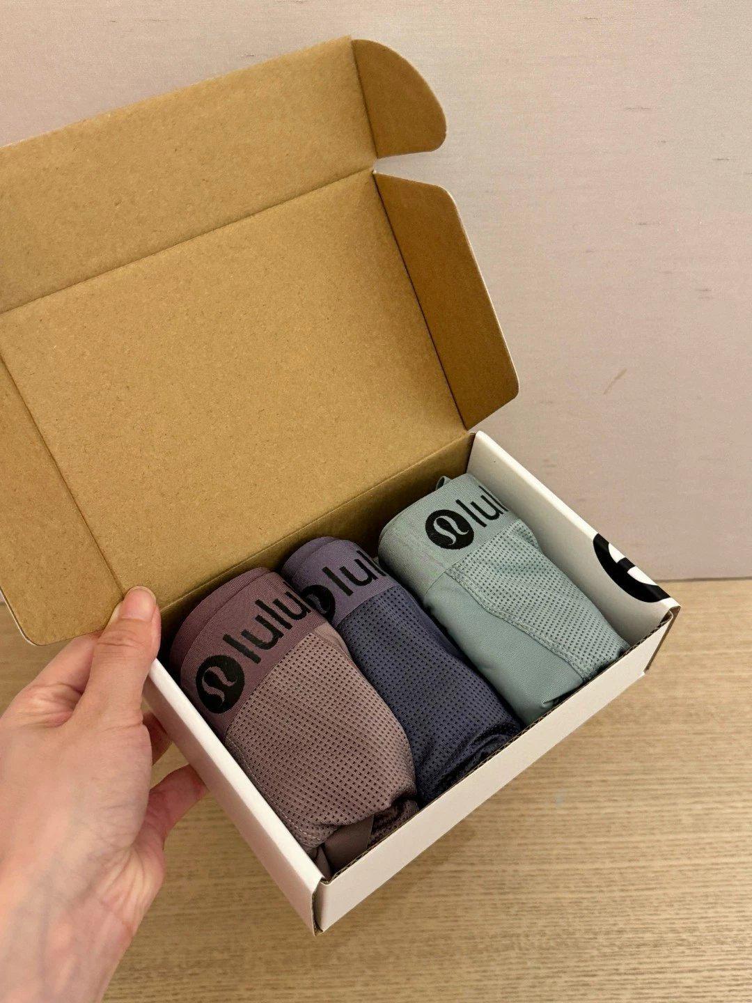 lu Lulu Men s Breathable Mesh Mid-Waist Boxer Briefs 3-Pack for Spring/Summer XXXL 155-185 lbs
