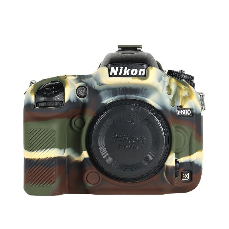Silicone Camera Case Nikon D600 D610 DSLR Soft Protective Cover In Black Camo Red Yellow Neutral Unisex Design