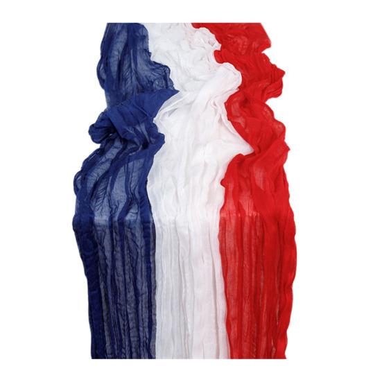 Gauze Table Runner American Style Wrinkle Table Runner Machine Washable Table Runner for Wedding Holiday Dining Table Decoration