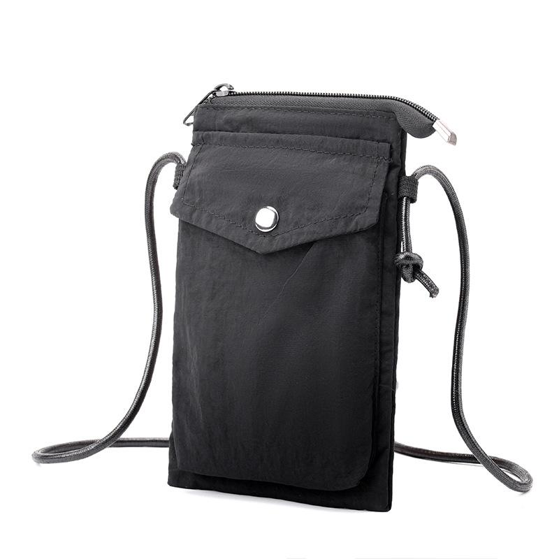 

Японская литература и искусство Маленькая свежая сумка для мобильного телефона Мини-маленькая тканевая сумка Легкая повседневная вертикальная сумка через плечо для женщин 19x3x1cm чёрный