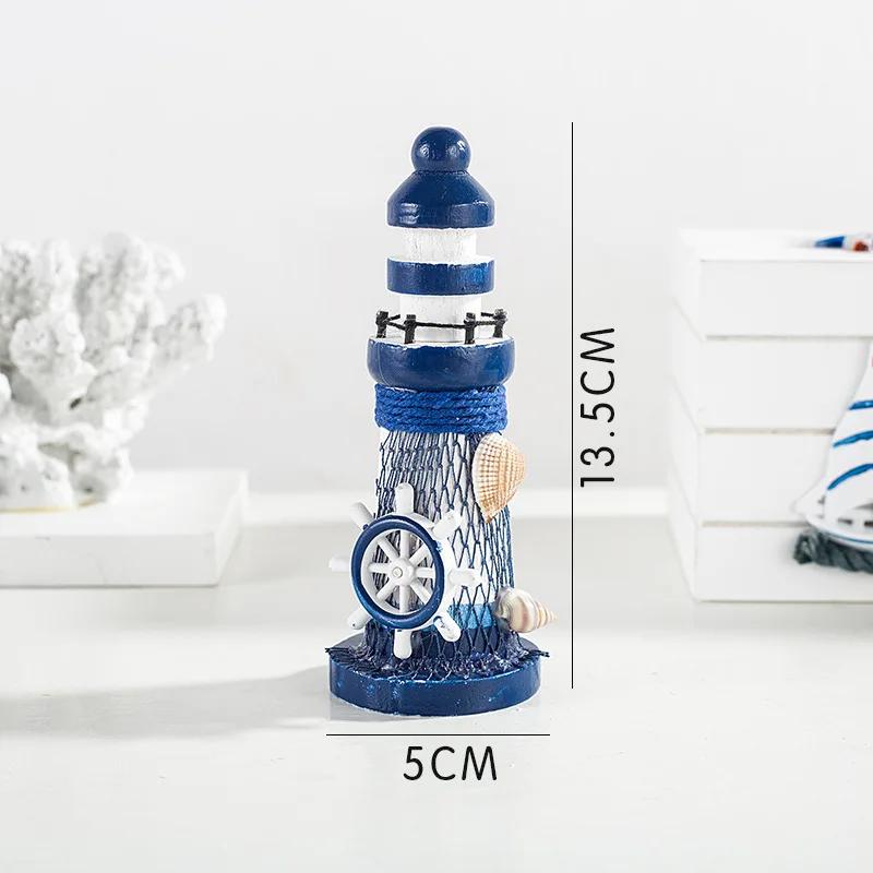 

Wooden Lighthouse Decor Nautical Lighthouse Figurine Ocean Rustic Lighted Tower Sea Beach Themed Statue Xmax Gifts 13x5cm