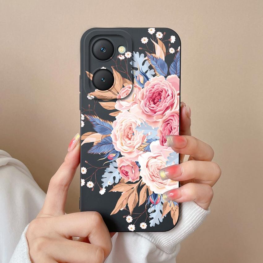 For Vivo Y03t Y02t iQOO U5x Z9 Lite Y400 Pro Y18i Y18t Cute Avocado Pattern Phone Case Lens Protection Liquid Silicone Shockproof Shell For Vivo Cover