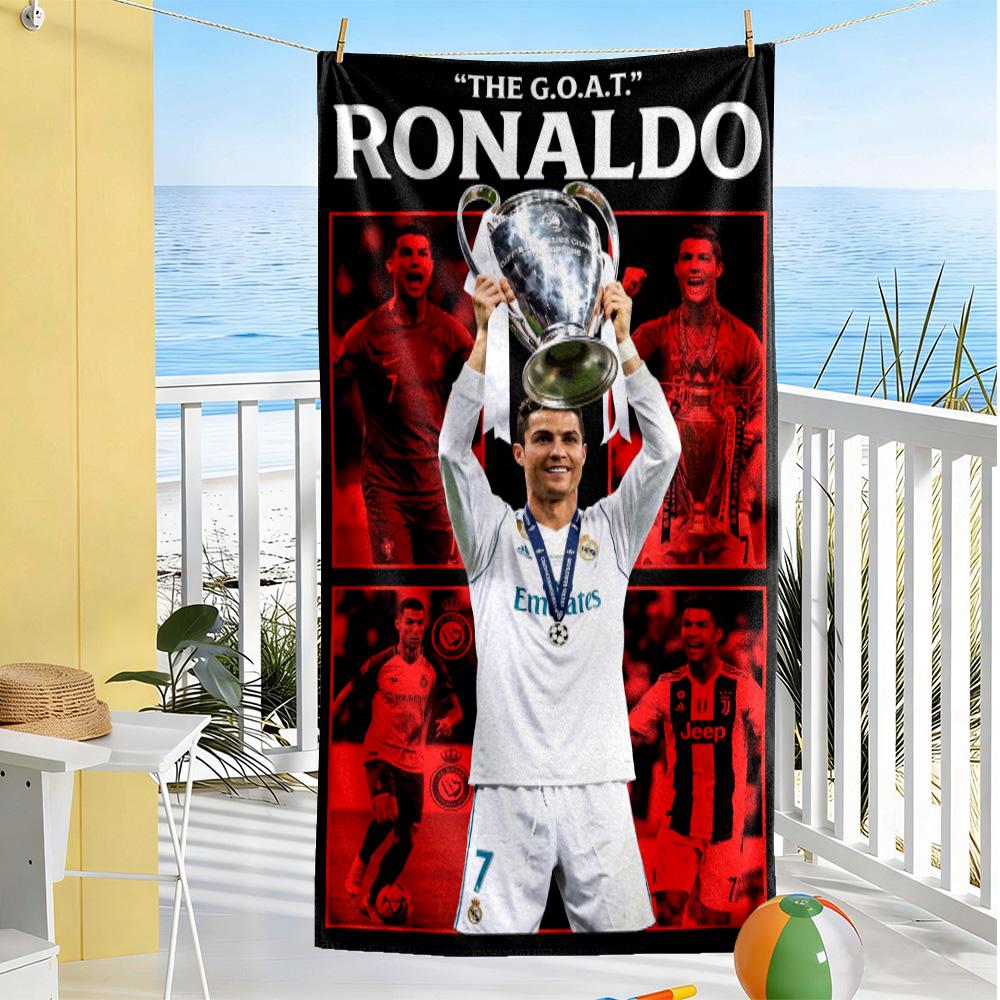 Ronaldo's Legacy Football Beach Towel Super Soft & Absorbent Comfortable Lightweight