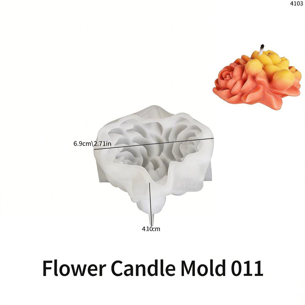 Succulent Cactus Flower Silicone Candle Mold Candle For Soap Chocolate Candy Cake Baking Plaster Crafts Tools