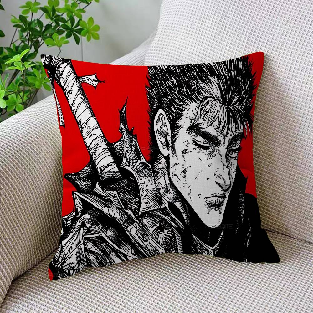 Berserk Guts Hot Anime Personalized Pillow Cover Kids Bedroom Wild Party Decor Pillowcase Kid Birthday Shower Gift