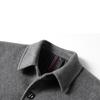 Coat Men's Autumn and Winter Medium and Long Korean Version Men's Wool Woolen Coat Middle-aged Men's Lapel Trench Coat Top