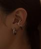 Novice Tokyo Large Cross Ear Cuff / Silver
