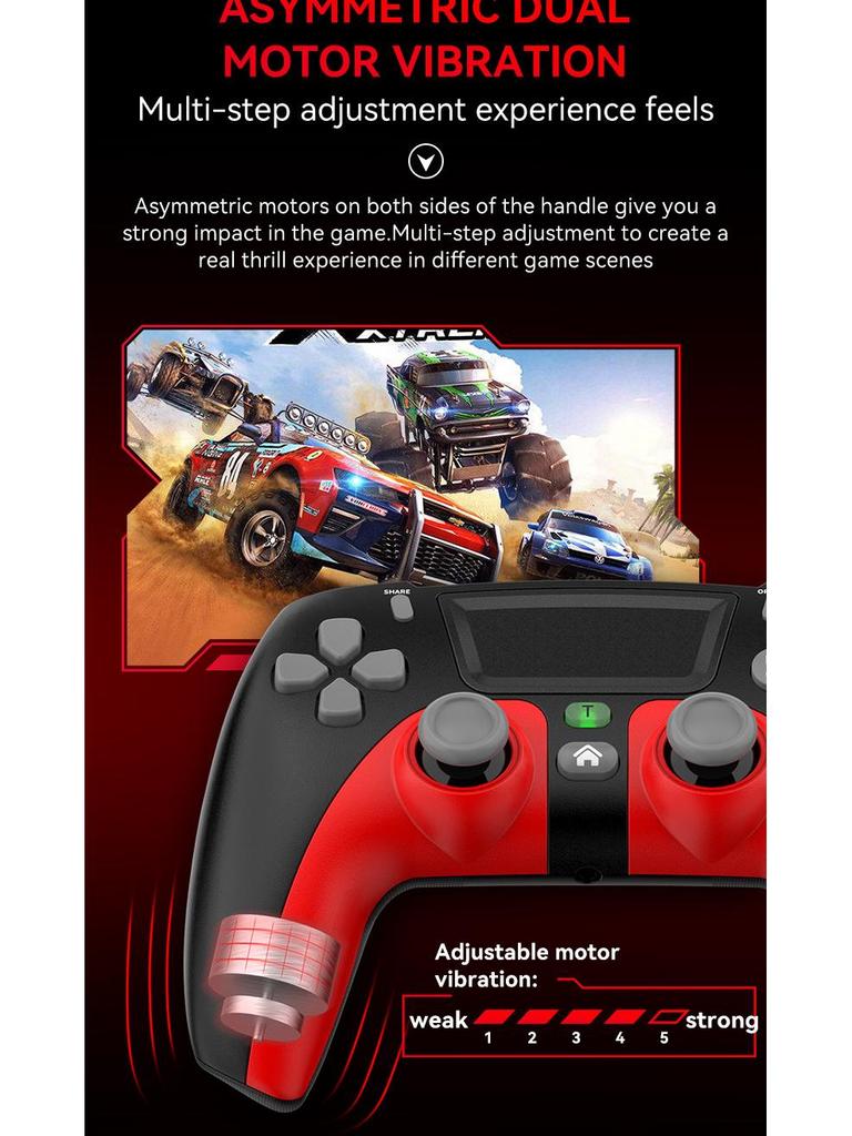 Wireless Bluetooth PS4 Game Controller for Slim/Pro with Vibration