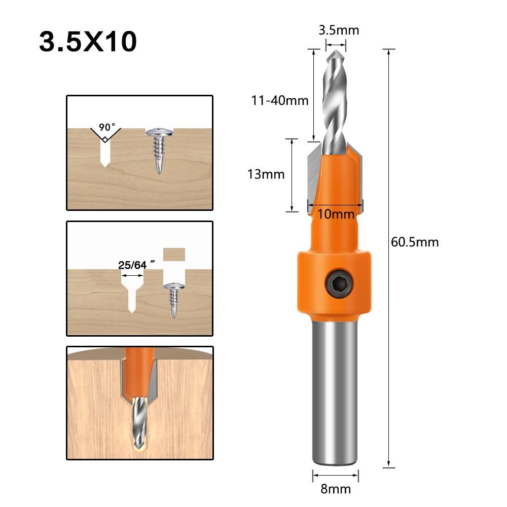 Hole opener Countersink Drill Drill Bit Hexagon shank Woodworking For wood