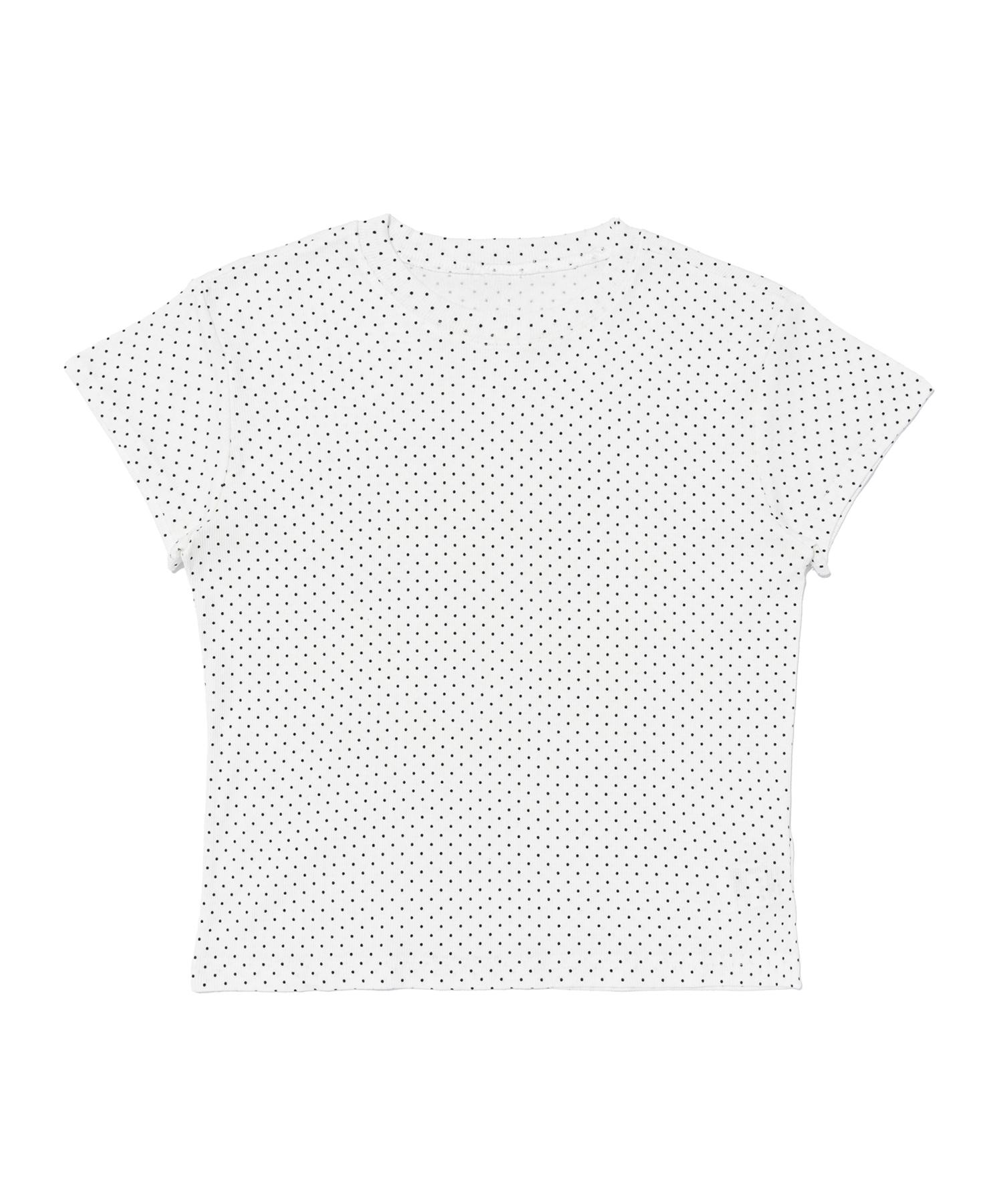 Beullaengkiteu Dot Pattern Ultra Short Sleeve Tee (White) S