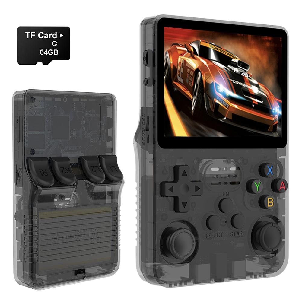 R36S Classic Video Games Player Linux System 3.5 Inch IPS Screen Handheld Game Players 64/128GB 10000 Games Gift for Kids Adults