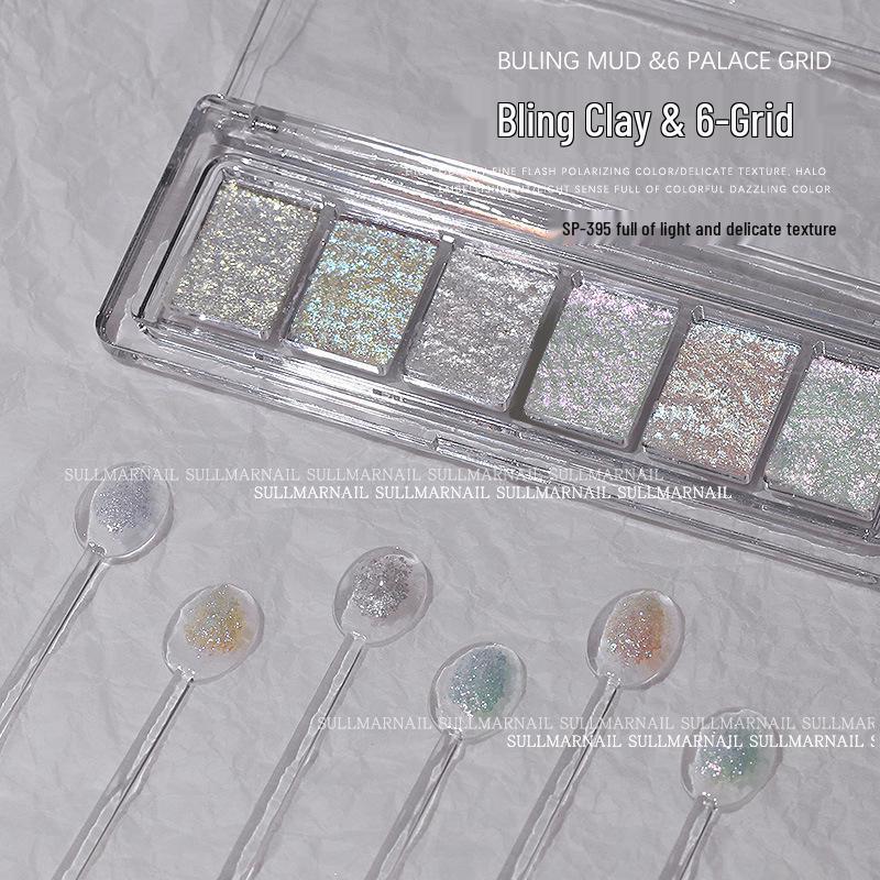 

Nail Art Glitter Six-Grid Maillard Opal Starlight DIY Decorations