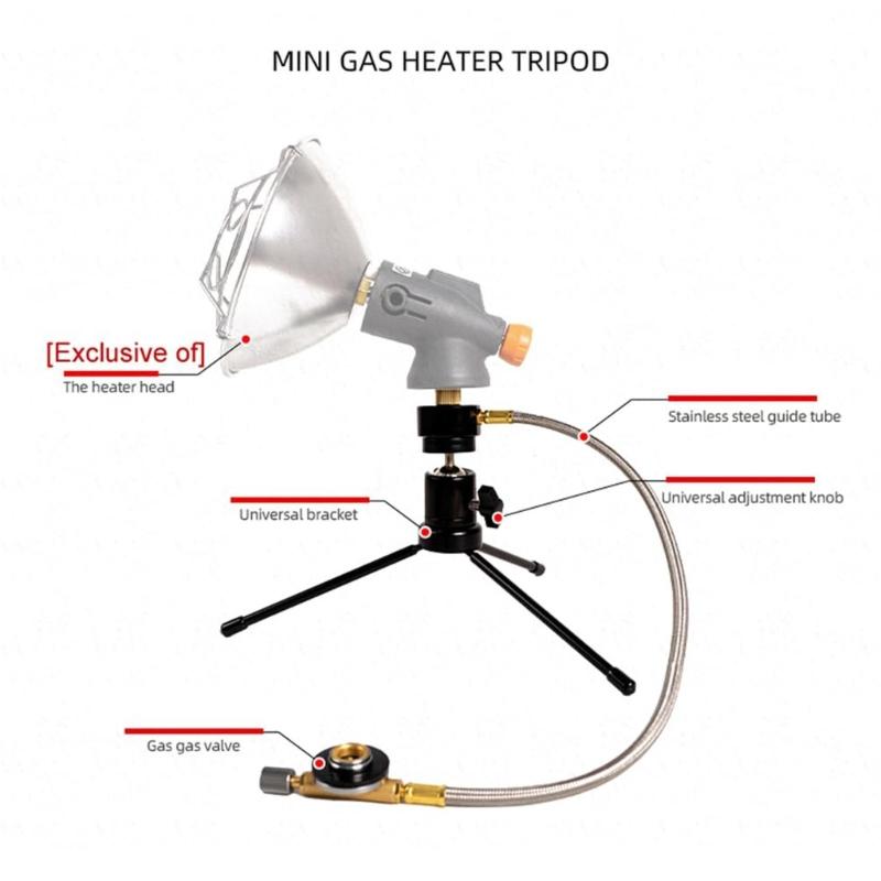 Compacts Camping Heater With Stable Tripods Base Efficient Heating For Outdoor Weather Resistant Multiple