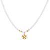 French Elegant Stainless Steel Pearl Flower Necklace, Women'S Fashion Temperament Collarbone Chain Nc-2400