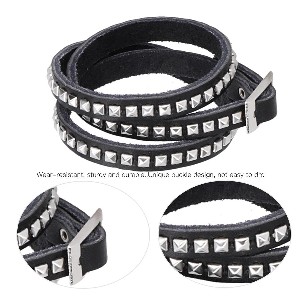 2pcs   Rivet Bracelet,   Artificial Lther Wrist Wrap with Unique Buckle Design for Parties Dates Gifts
