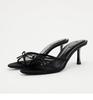 Fashion Hot-sell Women's High Heels Slippers Luxury Slim Heel Sandals Fashion Bow Decorated High Heels Slippers Breathable Mesh Slippers